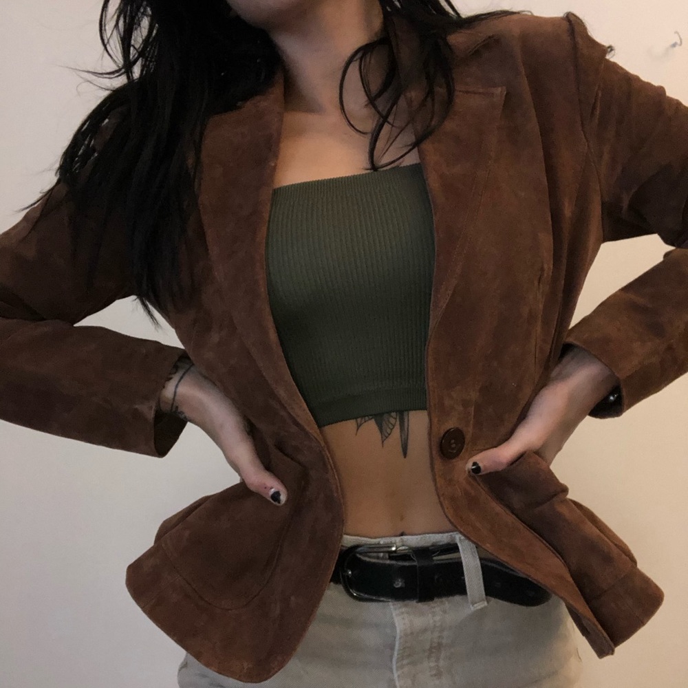 New York and company leather and polyester jacket